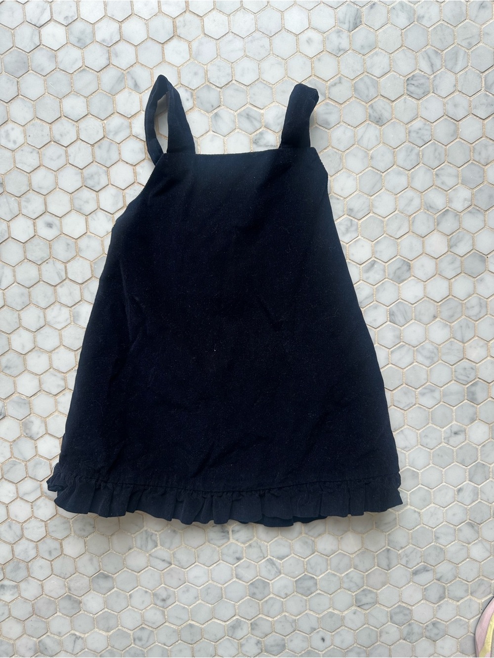 The Beaufort Bonnet Company navy Ruffle-Hem Tank Dress